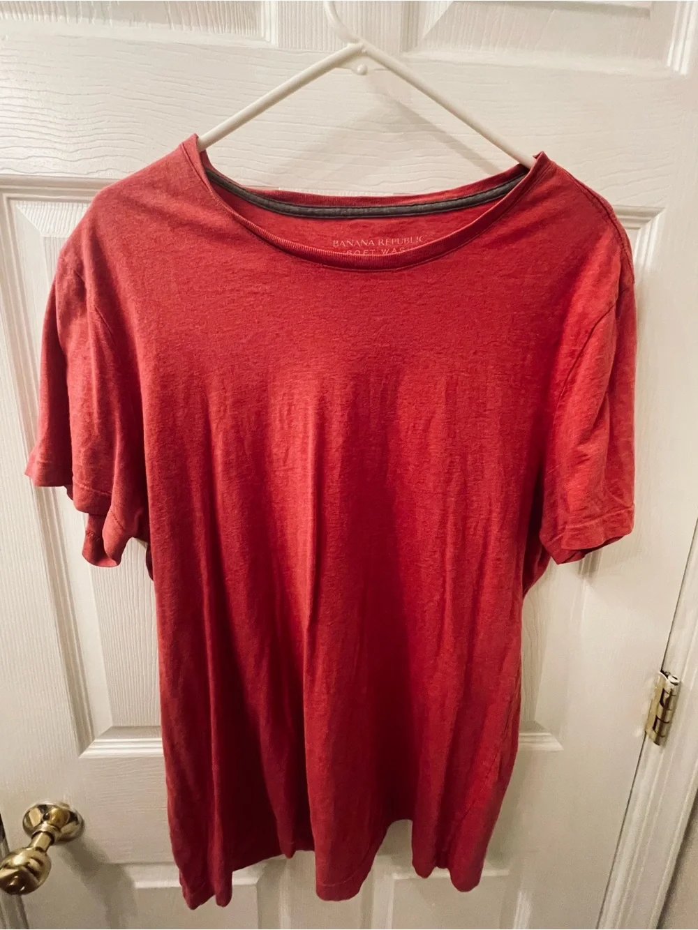 Banana Republic Short Sleeve Teeshirt - Large - Men's - Red
